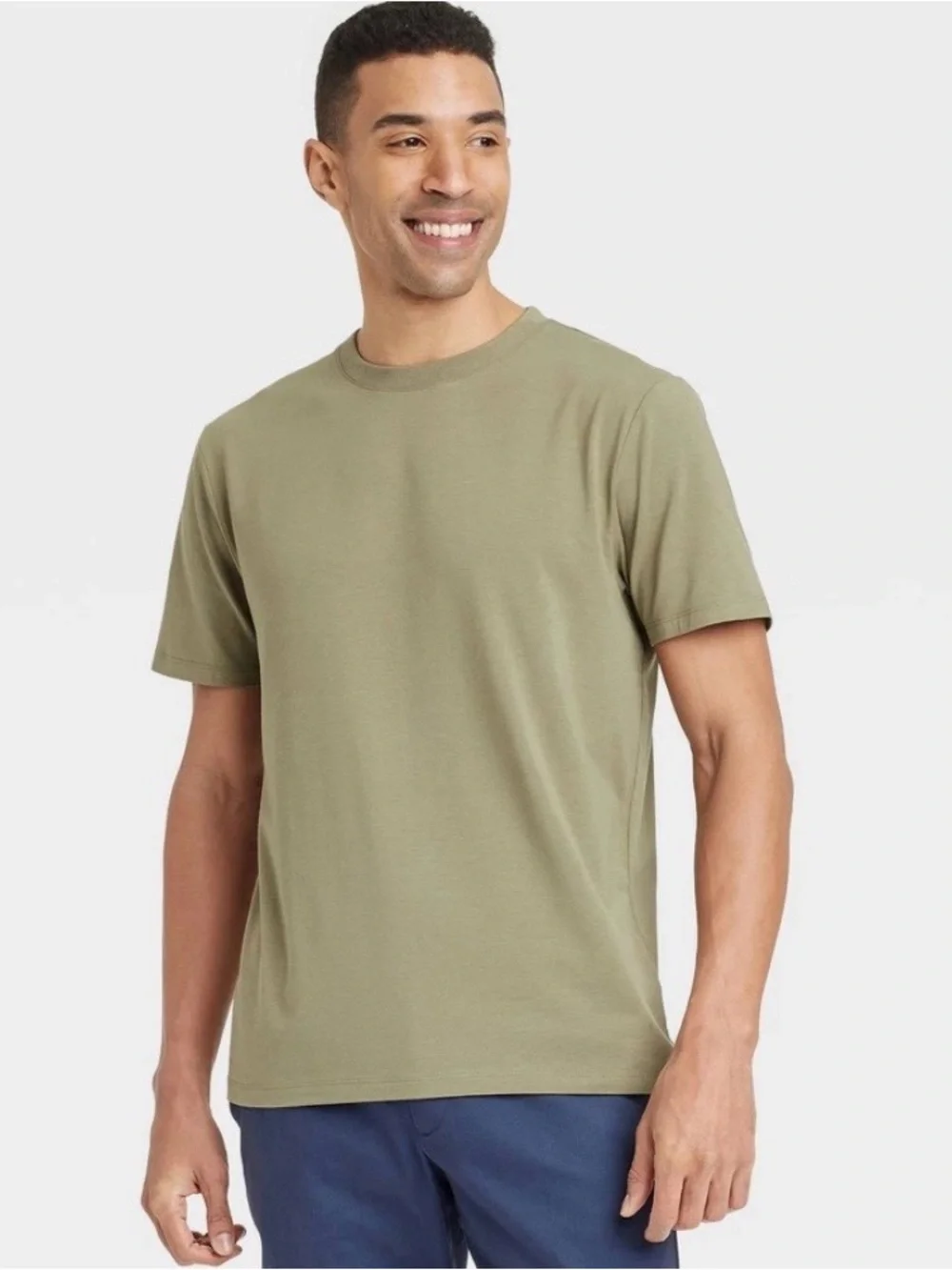 Goodfellow & Co Men's Comfort Wear Crewneck T-Shirt in Olive Green
